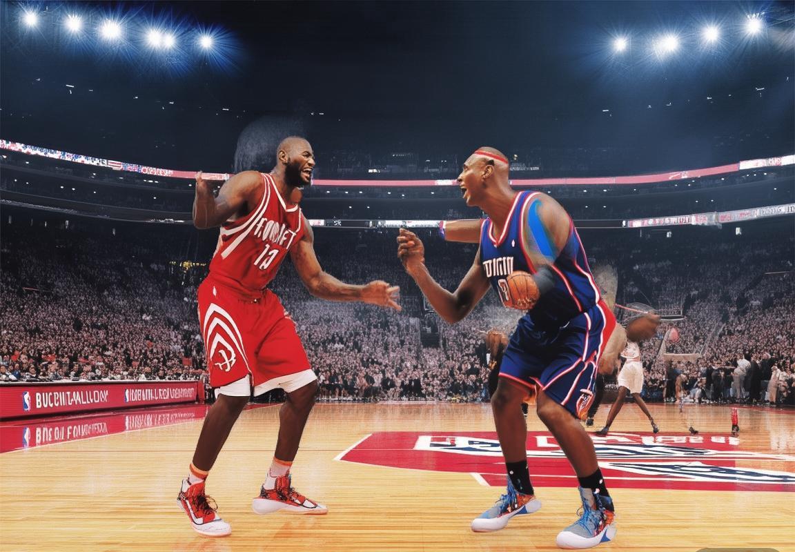 2015年NBA火箭对活塞经典对决：哈登闪耀活塞顽强抵抗